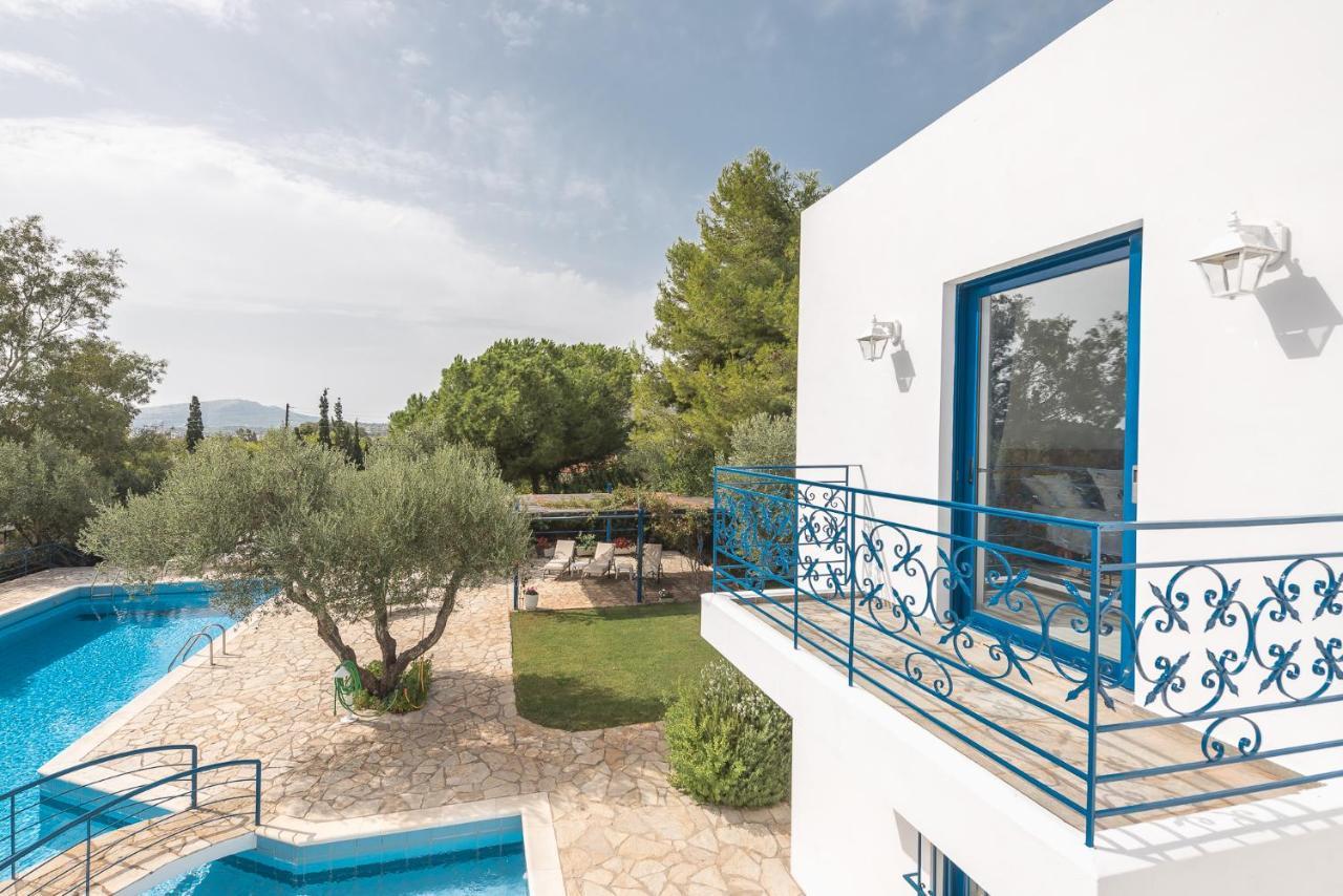 Summer Villa Pasiphae Private Pool - Bbq -Beach 2Min Sunion Eksteriør bilde