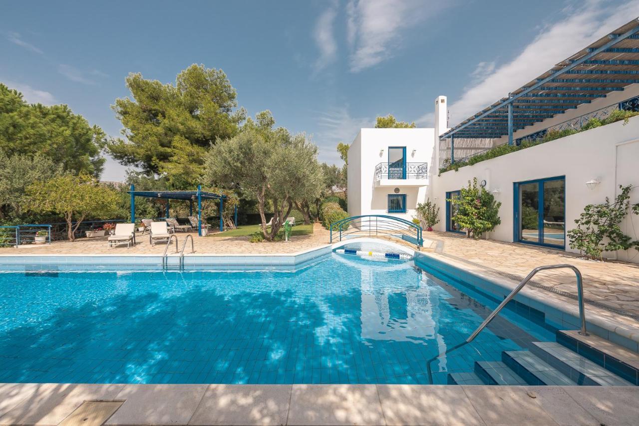 Summer Villa Pasiphae Private Pool - Bbq -Beach 2Min Sunion Eksteriør bilde
