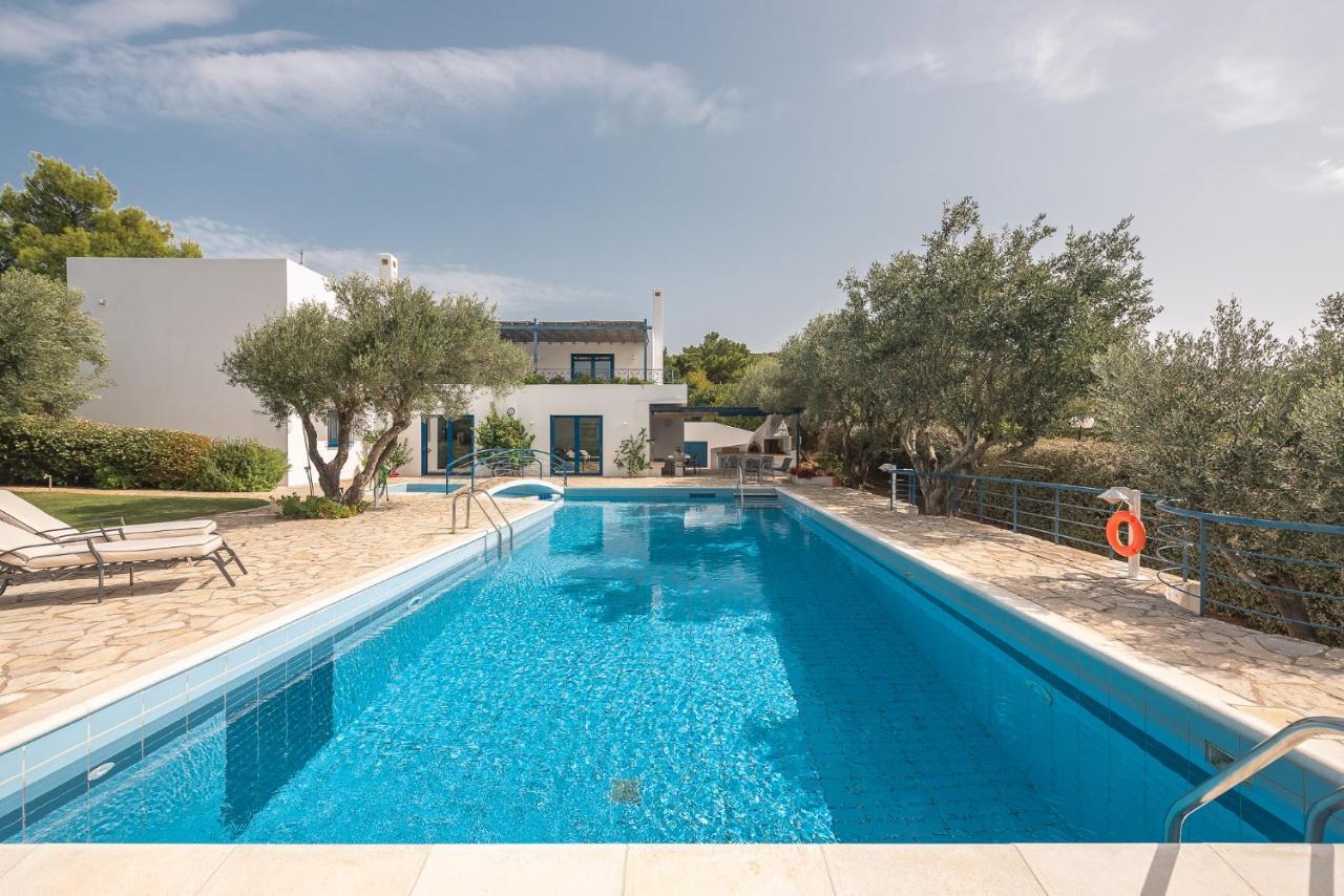 Summer Villa Pasiphae Private Pool - Bbq -Beach 2Min Sunion Eksteriør bilde